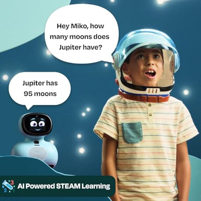 rayihni MINI WITH 30 DAYS FREE MAX: AI ROBOT FOR KIDS, FOSTERS STEAM LEARNING & EDUCATION, PACKED WITH GAMES, DANCE, SINGING, CHILD-SAFE CONVERSATIONAL LEARNING, IDEAL GIFT FOR BOYS & GIRLS 4-8 - Image 2